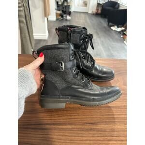 Ugg Fleece Lined Lace Up Boots Size 6